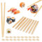 Relaxdays 200 Paar Asia Deluxe Essstäbchen, Wiederverwendbare Stäbchen, Chopsticks Set, rutschfest, 24 cm, Bambus, Natur
