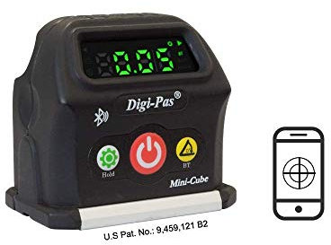 Digi-Pas 2-Achsen Smart Cube Level DWL-90PRO WIRELESSLY zeigt den Nivellierungsstatus auf dem Smartphone über Bluetooth an, schwarz, klein, Modell: DWL90Pro