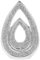 LP Stylish Silver Double Teardrop With Crushed Diamonte Bling Decorative Sculpture Ornament