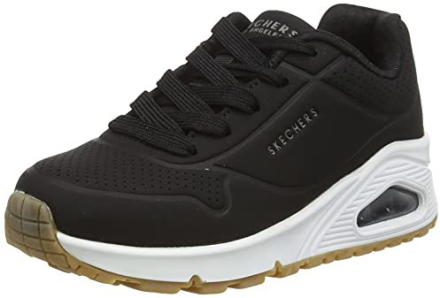 Skechers - Mädchen Uno – Stand On Air Shoe, Größe: 5,5 M US Big Kid, Farbe: Schwarz, Schwarz , 37.5 EU