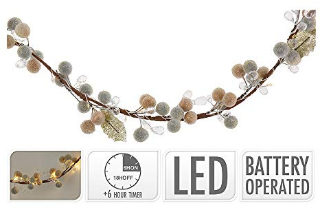 EDP 72075 Dekorative Perlengirlande 35 LED, mehrfarbig, 180 cm