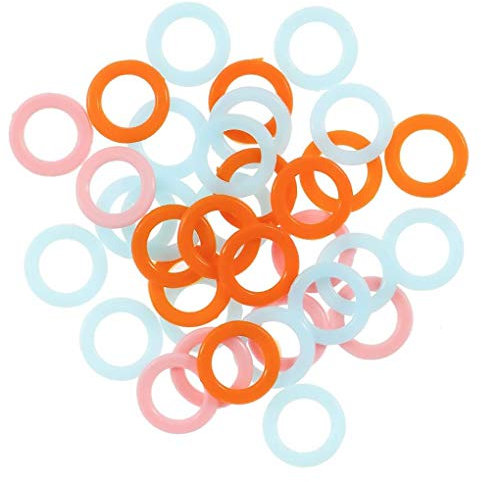 100 Pezzi Rotondi di plastica Multicolore di Lavoro a Maglia Crochet Anelli Stitch bloccaggio Stitch Markers Anelli Ago Clips