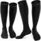 CAMBIVO Bas de Contention Femme et Femmes 2 Paires, 20-30mmHg Chaussettes de Contention, Chaussettes de Compression Antidérapantes pour Voyage Avion, Sport, Running, Circulation Sanguine