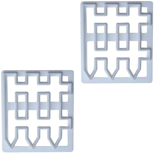 2pcs Cookie Cutter Plastic Wood Fence Mold ecorative Cake Border Moulds, Fence Cookie Cutter Picket Fence Cutting Tool Set for Fondant, Gum Paste