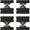 YuanYong Speaker Spikes 4 Sets 39 mm x 39 mm Speaker Feet with POM Stainless Steel Speaker Pads HiFi Devices Feet for HiFi Speakers, Subwoofer, Audio Amplifier, DAC and CD Player (Black)