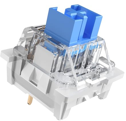 Interruptor Outemu azul de 3 pines Gateron y Cherry MX equivalente a DIY intercambiable para teclado mecánico gaming (72 unidades, azul)