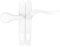 Avocet White Lever Pad 92mm PZ Inline Door Handle 200mm Fix R/H