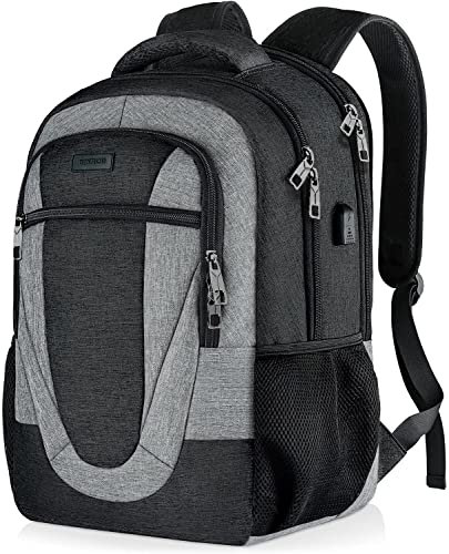 BIKROD Rucksack Herren und Damen, Schulrucksack Jungen Mädchen Teenager, Wasserdicht Rucksack | 15.6 Zoll Laptoptasche mit USB Ladeanschluss | Arbeit Reisen Wandern Backpack mit Anti Diebstahl Tasche