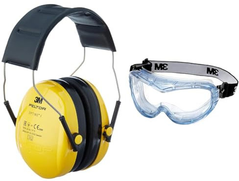 3M PELTOR Optime I Ohrenschützer H510A & 3M Fahrenheit Schutzbrille 71360-00012
