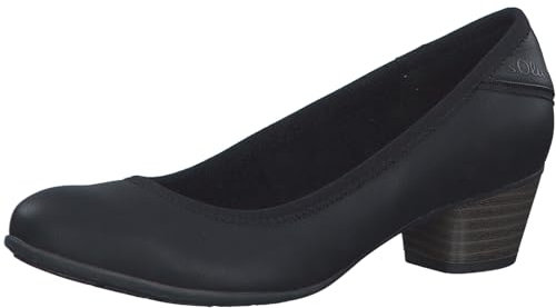 s.Oliver Damen Pumps Kleiner Absatz Elegant, Schwarz (Black), 42 EU