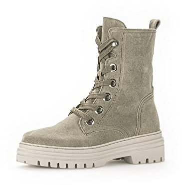Gabor Damen Combat Boots, Frauen Stiefeletten,Wechselfußbett,Best Fitting,warm,gefüttert,Stiefel,Bootee,Booties,Salbei (dust),37.5 EU / 4.5 UK