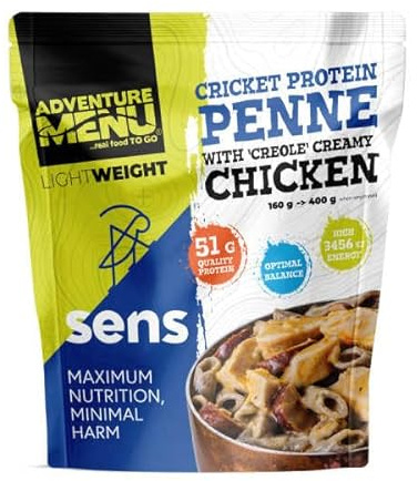 Adventure Menu - Cricket Protein Penne mit Huhn in kreolischer Sahnesauce - g