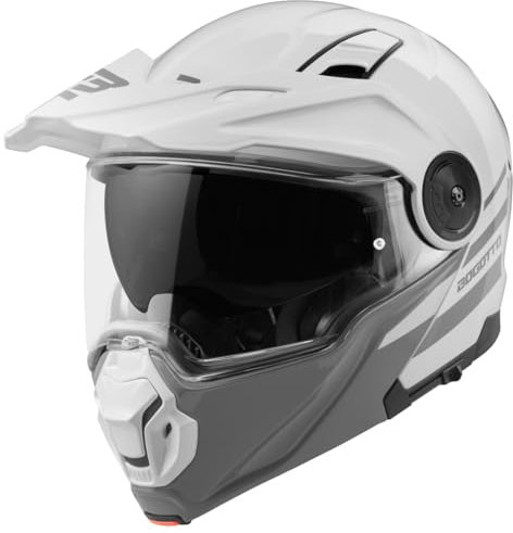 Bogotto FG-102 Duo Fiberglas Klapphelm, weiß, L