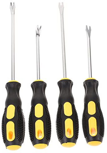 STOBOK 4-inch Upholstery Staple Remover Set Metal Pry Bar Tool U/v Bent Heads for Removing Nails Staples and Upholstery Tacks for Carpentry and Home Renovation