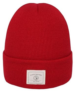 SCHIETWETTER Beanie Mütze Möwe, Strickmütze, mehrere Farben, Mütze warm & modisch rot OS