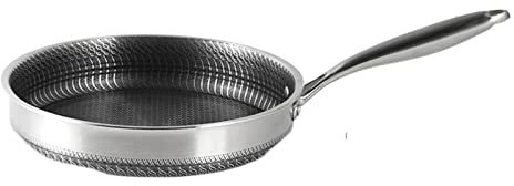 SHOUKAII , Cacerola Sartén de Sartén Filete Frito Sartén Antiadherente Cocina de inducción de Uso General Panal Wok Wok