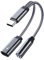 Adaptateur Casque USB C vers Jack 3.5mm, Adaptateur 2 en 1 Prise USB C 3,5 mm et Chargeur, Adaptateur USB Type C Audio avec DAC pour Pad Pro Samsung Galaxy S23/S22 Ultra,Pixel Huawei(1 pièces/Gris)