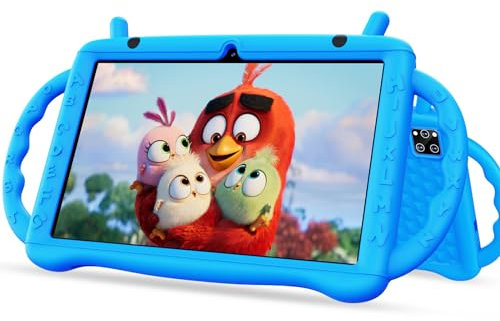 Semeakoko Tablet Bambini 10 Pollici, Tablet Android 14 Octa Core 2.0 GHz, 10GB RAM + 64GB ROM(TF 1 TB), 6000 mAh, WiFi, Bluetooth, Doppia Fotocamera, Controllo Genitori, APP Educazione Bambini (Blu)