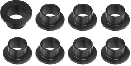 QUARKZMAN 8st bussningar 14 mm inre diameter x 16 mm OD x 12 mm längd svart | Plast, POM-bussningar, med flänsade hylsor