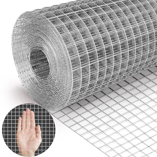 40,6 x 15,7 cm Hardware-Tuch, 1,27 cm Netz, 19 Gauge, feuerverzinkt, nach dem Verschweißen von Hühnerdraht, Drahtgeflecht für Käfigdraht, Gartenschutz, Hühnerdrahtgeflecht und DIY-Projekte (40,6 x