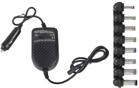 Beufee Universal Laptop Adapter, Universal Laptop Charger Universal Laptop Power Adapter Car Laptop Charger 80W DC Car Charger 15‑24V