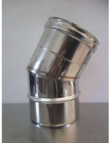 Generico Curva 30° Acciaio Inox Monoparete per Canna Fumaria, Gomito (DIAM. 250 mm)