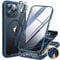 Miracase Magnetic Case for iPhone 16 Pro Max Case 6.9-Inch, Full Body Bumper Case Compatible with MagSafe and Built-in 9H Tempered Glass Screen Protector + Camera Lens Protector (Storm Blue)