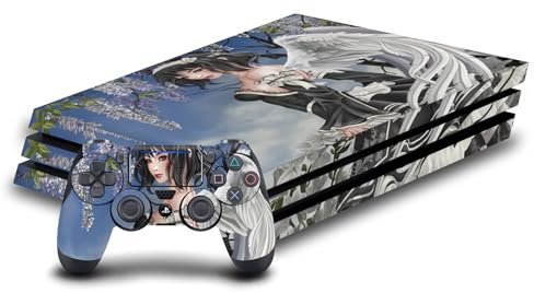 Head Case Designs Offizielle Nene Thomas Engel Und Blumen Anime Fee Gotisch Vinyl Haut Gaming Aufkleber Abziehbild kompatibel mit Sony PlayStation 4 PS4 Pro Console and DualShock 4 Controller