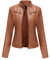 KHIRVWL Offerte Lampo del Giorno Giacca di Pelle Donna Corta Elegante Giubbotto Pelle Moto Invernale Giacca Bomber di Pelle Leggero Comodo Giacchetta Biker Casual Giubbotti Chiodo Giacca in Ecopelle