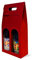 cubex professional 10 Portabottiglie in Cartone Rosso per 2 Bottiglie di Vino - Elegante e Resistente, Perfetto per Regali di Natale e Confezioni Eco-Friendly di Bottiglie Pregiate