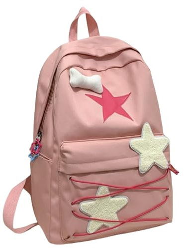 Stylish School Bag Nylon Laptop Backpack Comfortable Daypack Travel Rucksack for High School and Middle School Students