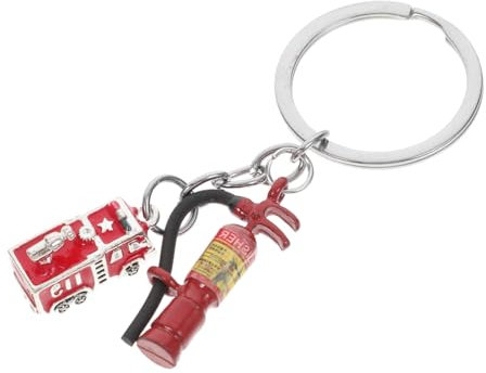 MAGICLULU Schlüsselanhänger Feuerwehrauto Design Feuerwehrmann Feuerlöscher Schlüssel Zubehör