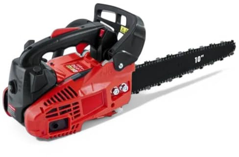 Briconess.com Motosega a scoppio 25.4cc per potatura con barra carving 25cm accensione facile e serbatoi traslucidi
