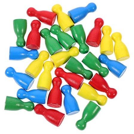 ifundom 48 Stück denkendes Puzzlespiel fliegendes Schachbrettspiel Brettspielfigur schachspiel kinderschachspiel Bildungsspielzeug menschliche Gestalt Brettspiel Schachfigur Holz
