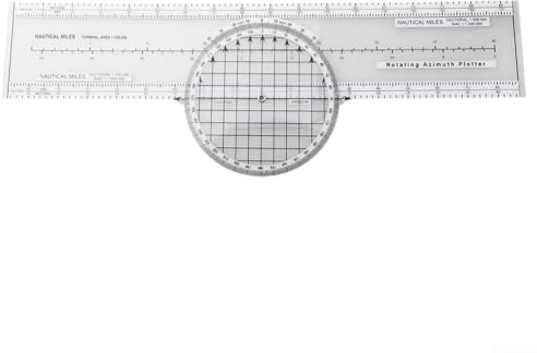 Aviation Plotte, Azimuth Rotation Plotter Slide Ruler Handy Navigation Lineal für Piloten zur Planung effizienter Flüge