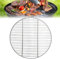 Parrilla redonda de 22 cm/24 cm/26 cm/30 cm/35 cm/40 cm, parrilla de acero inoxidable para barbacoa, parrilla de carbón para barbacoa, parrilla redonda para camping, picnic, jardín (26 cm)