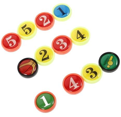 GALPADA 12stücke Magnetische Trainertafelzahlen Für Basketball Kleine Magnete Ersatz Für Trainertafelmagnete Zubehör Für Basketballtrainertafeln