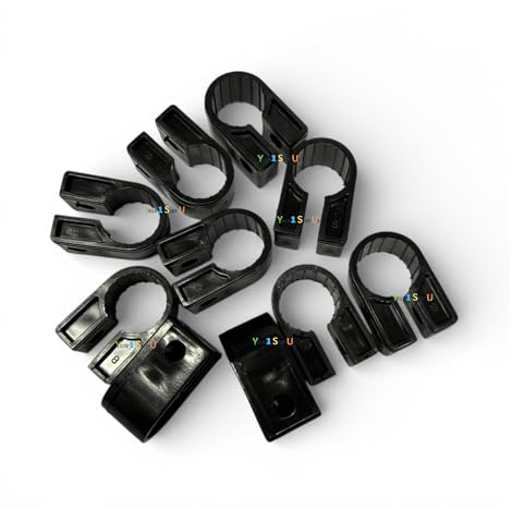 C8 Armoured Cable Cleats, Steel Wire Armoured SWA, Black, HDPE, UV Resistant C8 Cable Cleat Clips C8 Cleats Wire Electrical Cable Cleats 10 Pack