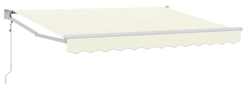 vidaXL Ausziehbare Markise Creme 3,5 x 2 m Polyester und Metall