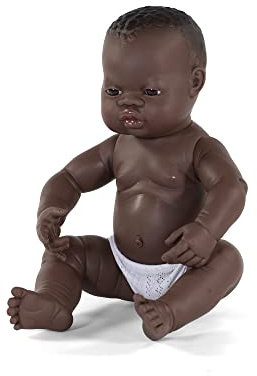 Miniland Babypuppe neugeborener afrikanischer Junge 40cm-31003, Merhfarbig