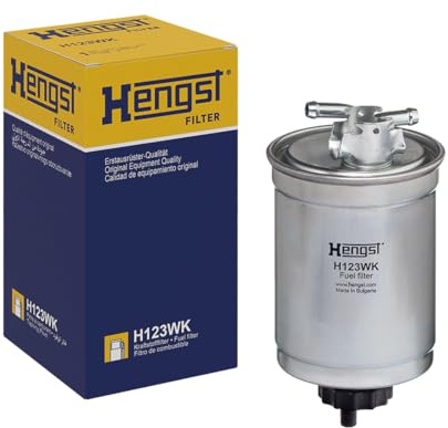 HENGST - Kraftstofffilter H123WK - Hochwertiger Kraftstoff-Leitungsfilter für KFZ - Entfernt Staub und Schmutz aus Otto- oder Dieselmotoren - Schützt das Einspritzsystem