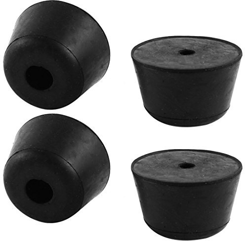sourcing map 4 Stück Stuhlbeinkappen Filzgleiter konisch Möbel Tisch Stuhl Bein Tipps Fußpolster 50x40x30mm schwarz