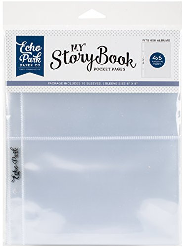 Echo Park papermy Story Book Album Pocket Seiten 6 x 20,3 cm – (2) 4-Zoll x 6 Öffnungen, andere, Mehrfarbig