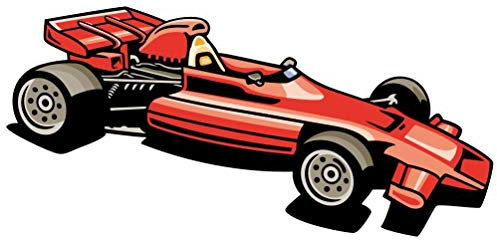Samunshi® Rennauto Aufkleber Sticker Autoaufkleber Scheibenaufkleber - 10x4,8cm mehrfarbig