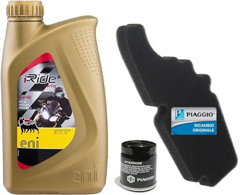 KIT TAGLIANDO FILTRO ARIA FILTRO OLIO ED OLIO PER PIAGGIO VESPA LX 50 FINO AL 2013 - LX 125 FINO AL 2013 - VESPA LX 150 FINO AL 2013 ORIGINALE