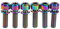 Demeras Viti per Stelo Bicicletta con rondelle fissate per Attacco Manubrio 6 Pezzi in Lega di Titanio M5 x 18 mm(Dazzle)