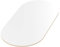 AUPROTEC Tischplatte 18mm Multiplexplatte oval melaminbeschichtet: weiß (400 x 300 mm / 40 x 30 cm)