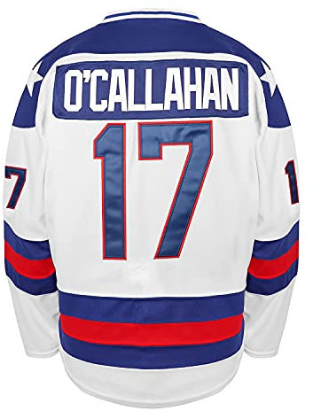 1980 Miracle On Ice Team USA Hockey 17 Jack O'Callahan 30 Jim Craig #21 Mike Eruzione genähte Hockey-Trikots - Weiß - X-Groß