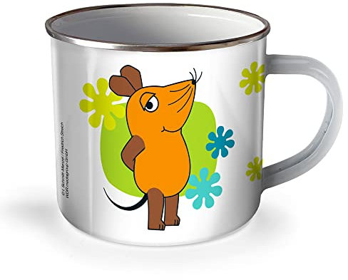 Trötsch Die Maus Emaille Becher Tasse Maus: Kaffeetasse Teetasse Geschenkidee Geschenk Tasse Emaillebecher