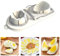 2 in 1 Double Egg Slicer, Dicer, Chopper, Also Slices Fruit and Veg, Made from Stainless Steel, 2 Assorted Colours (Blue Or White) with 1 Colour Sent at Random.